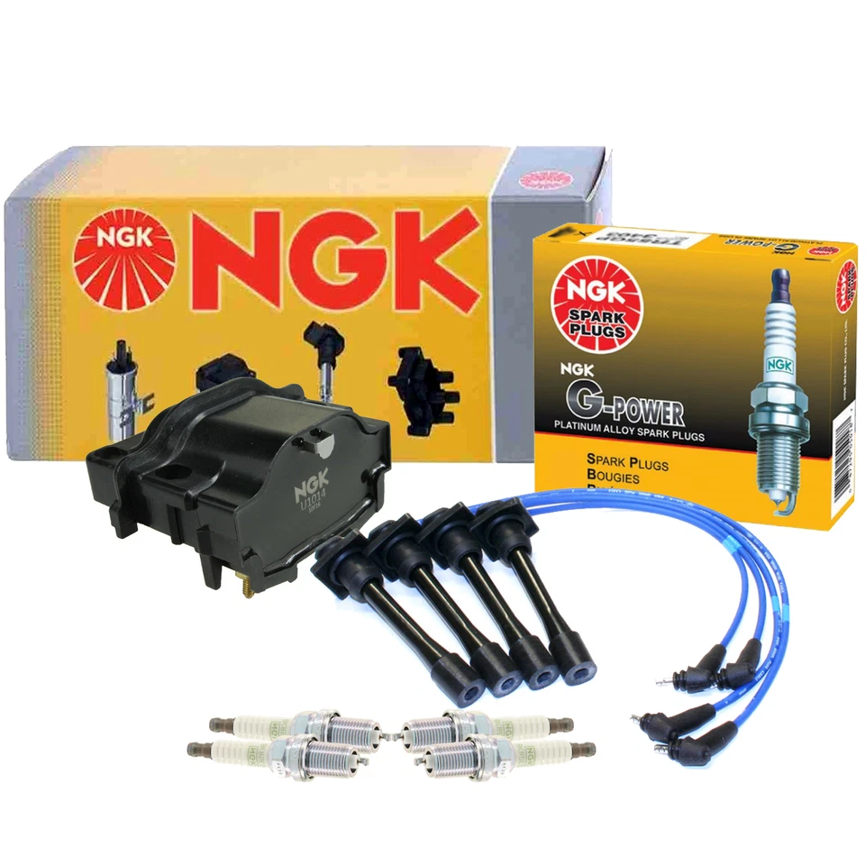 NGK HEI Ignition Coil Wires & 4 G-Power Platinum Spark Plugs Kit For Geo Toyota Foto 1 de 1