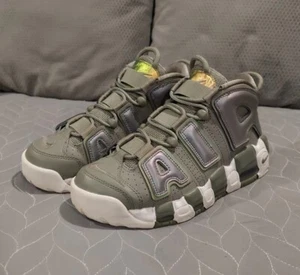 AIR More Uptempo 917593-001 Iridescent Green Womens Size 7.5 SCUFF ON HEELS - Picture 1 of 15
