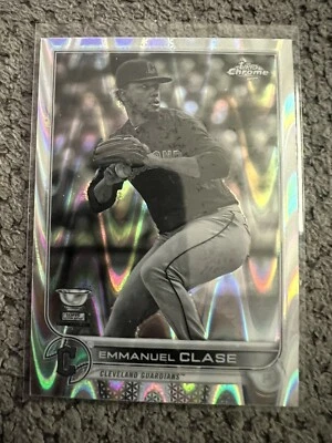 2022 Topps Chrome Sonic - Black & White RayWave Refractor #130 Emmanuel Clase - Image 1 of 2