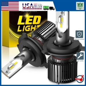 2X H4 9003 CSP LED Headlight Kit Hi Lo Beam Bulb 6000K Super Xenon White X1 EXF - Picture 1 of 12