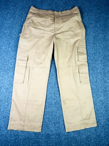 Pantaloni cargo Abercrombie & Fitch donna 32/14 kaki curvi gamba larga Love - Foto 1 di 8
