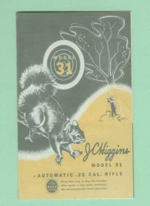 J.C. Higgins Model 31 Owners Manual Reproduction - Picture 1 of 1