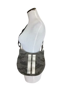Quilted Koala Kanvas Mini City Bag Gray Camo Canvas Crossbody Bag Guitar Strap - Picture 1 of 15
