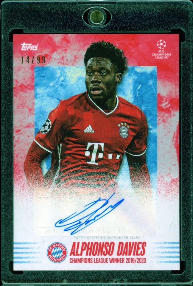 2021 Topps "journey" ALPHONSO DAVIES auto autograph SERIAL NUMBERED #14/99 - Image 1 of 2