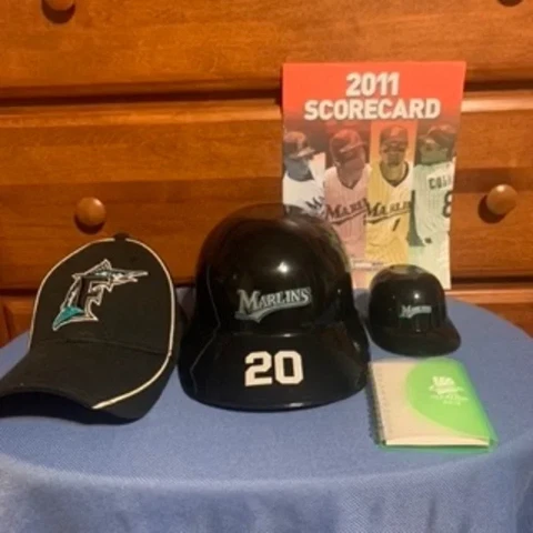 Florida Marlins MLB Retro Gift Box with Hat, Trading Cards, Notepad, Poster, etc Cover