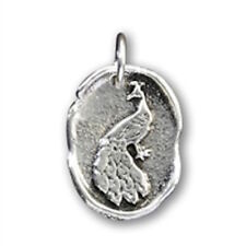 Wax Insignia - Seal Charm - Silver Plated - Peacock