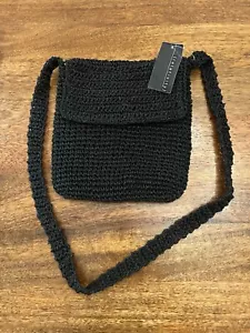 Relativity Black Crochet Purse (The Sak Look-a-like) New With Tag Y2K Vintage - Picture 1 of 3