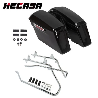 For Harley Softail Heritage Hard Saddlebags Saddle Bag W/ Conversion Bracket - Image 1 of 4