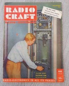 Radio Craft Radio-Electronics AUG 1948 Television Radio Boyce Vintage Magazine - Picture 1 of 12