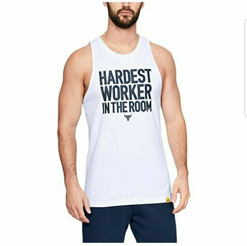 Under Armour Project Rock Hardest Worker in The Room Sleeveless Tank Top 2xl
