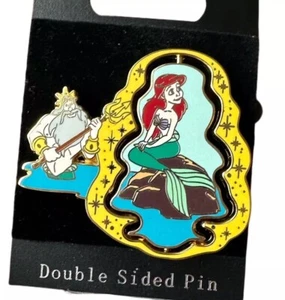 NOC Disney pin Ariel Little Mermaid Fins to Feet Spinner King Triton Dbl sided - Picture 1 of 3