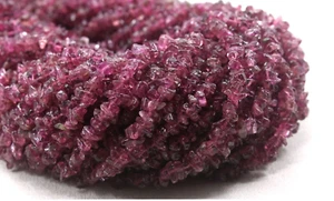 Best Quality 16"Long Natural Pink Tourmaline Smooth Uncut Chips Beads 4-5 MM - Picture 1 of 4