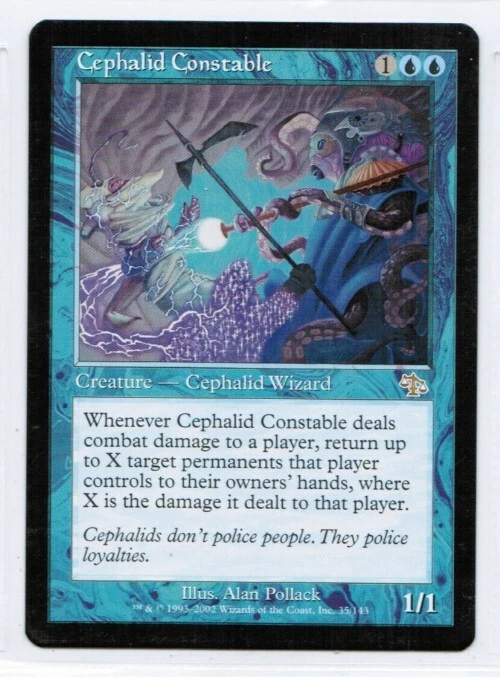 MAGIC the GATHERING---"Cephalid Constable"---JUDGMENT (MTG-109-8) - Image 1 of 1
