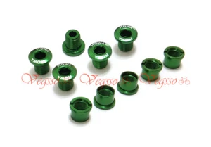 NEW MOWA ALLOY CRANK CHAINRING BOLTS SCREWS SHIMANO 5pairs, GREEN - Picture 1 of 7