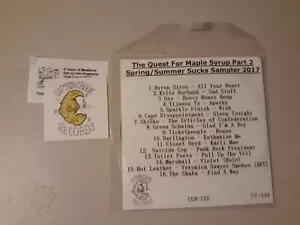 Captain Crook Records Spring/Summer 2017 Sampler Maple Syrup CD Free Shipping - Picture 1 of 4