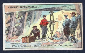 Tarjeta comercial TC0261: Choc. Guerin Boutron - L'electricitè: Perforatrice rotativo - Imagen 1 de 2