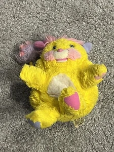 Peluche vintage 1985 Popples patata gialla 8" peluche anni '80 giallo viola rosa - Foto 1 di 9