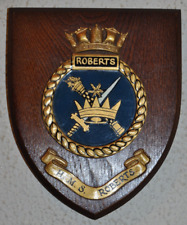 HMS Roberts shield plaque crest Royal Navy RN