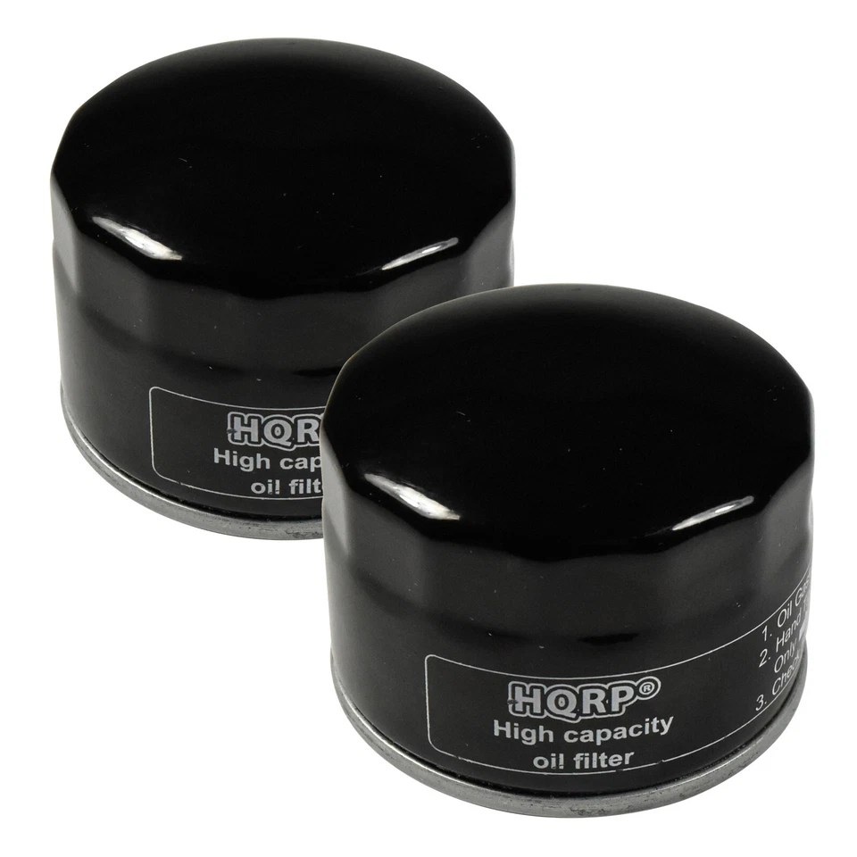 2-Pack HQRP Oil Filter for John Deere Lawn Mower / Tractor, AM125424 KH1205008 - Image 1 of 4