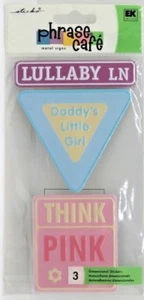 Lullaby Lane Daddy's Little Girl EMBOSSED RARE Sticko Metal Sign 3D Stickers - Picture 1 of 4