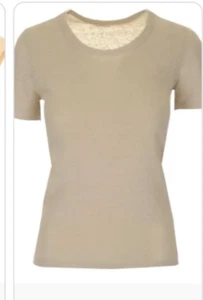 Camiseta de punto 100% lino Etoile Isabel Marant beige nude prístina usada M - Imagen 1 de 4