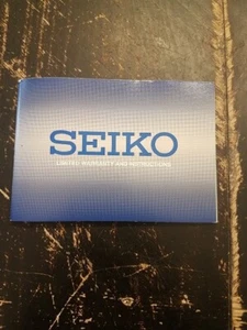 Seiko Limited Warranty And Instructions Analogue Quartz Mechanical Manual - Picture 1 of 5