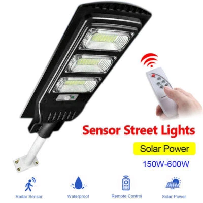 LED Solar Street Lights Outdoor Garden Commercial Radar Sensor Wall Lamp - Image 1 of 4