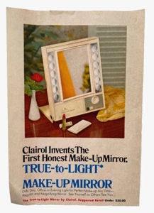 Publicité imprimée Clairol 1969 miroir maquillage gentillesse rouleaux chauds Bo Peep - Photo 1/7