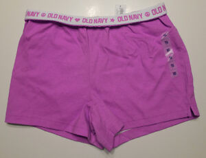 Girl's Old Navy Lightning Purple Roll Elastic Band Cheer Shorts Sizes M, L, XL