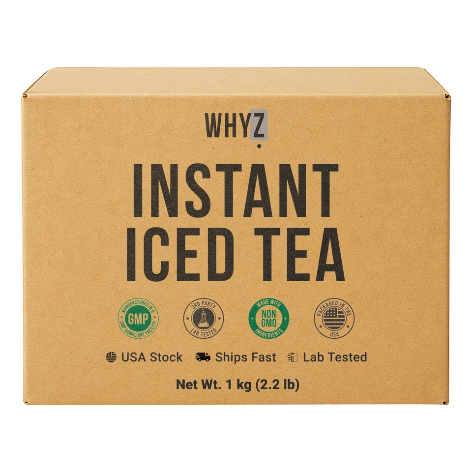 Mezcla de té helado Whyz a granel sin azúcar, sin rellenos, mezcla instantánea de té helado, stock en EE. UU. Foto 1 de 4