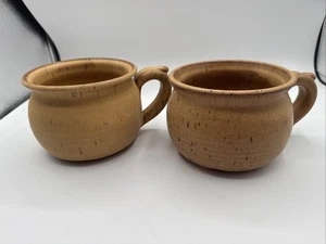 Großes Set Tassen Studiokeramik Suppe groß Bergkeramik 2003 braun - Bild 1 von 16