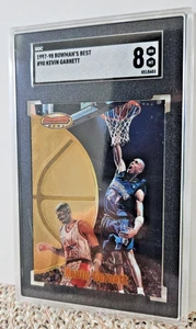 Kevin Garnett 1997-98 Bowman's Best Refractor #90 SGC 8.0 (PSA) - Picture 1 of 3