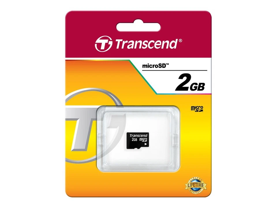Transcend TS2GUSDC 2 GB MicroSD NAND 20 MB/s 13 MB/s Nero 2GB microSD Flash Card - Immagine 1 di 1