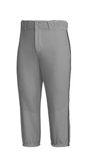 Jugend Adidas Icon Pro Knicker Baseball Hose grau | schwarz paspeliert Gr. XL - Bild 1 von 4