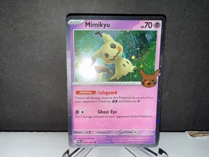2024 Pokemon Karte Mimikyu 037 Trick or Trade Paldean Fates Kosmos Holo SWIRL NM+ - Bild 1 von 3