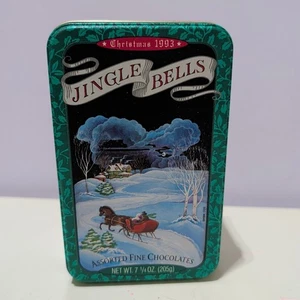 Vintage Hallmark Crown Weihnachtsdose - 1993 Jingle Bells Chocolatier Süßigkeiten - EUC - Bild 1 von 5
