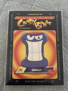 2000 McDonalds - Monster Crazy Bones - #2 Smiley Sticker Karte - Bild 1 von 1