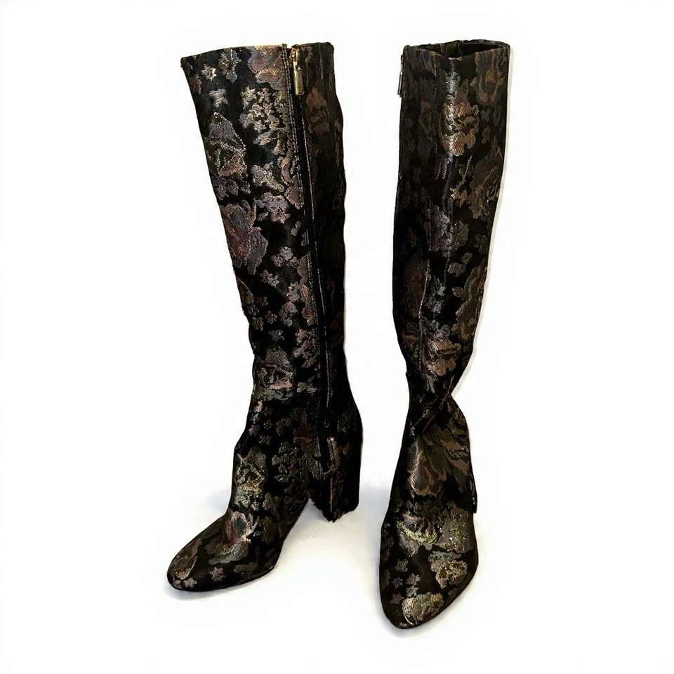 Reaction Kenneth Cole Women’s Tapestry Flower Detail Long Boots Size 7.5 M - Image 1 of 4