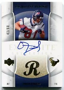 2006 Upper Deck Squisito OWEN DANIELS Oro Parallelo su Carta Auto RC Raro SP/60 - Foto 1 di 1