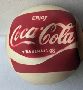 VINTAGE COCA COLA COKE RUBBER BALL ITS THE REAL THING 1970's 6" ROUND as-is - Picture 1 of 6