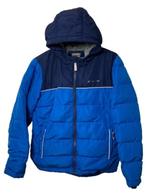 Eddie Bauer Boys Blue Down Filled Fleece Lined Puffer Jacket (Size Large 14) - Image 1 of 4