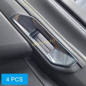 Carbon Fiber Interior Door Armrest Cover Trim For 2024-2025 Ford Ranger Everest - Picture 1 of 7