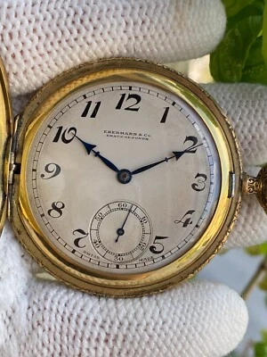 Eberhard & Co Pocket Watch Chronometre  Manual 15 Jewels Breguet Case Swiss 52mm - Image 1 of 4
