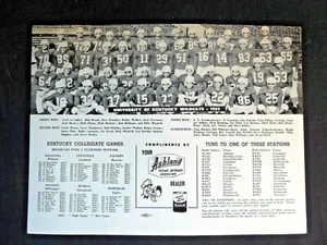 1953 RARE Ashland Oil Premium University Kentucky FB Wildcats Team Photo 9x12 - Picture 1 of 2
