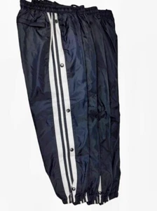 Athletic Youth Windbreaker Lined Track Pants zipper Pocket Blue M Large XL NOS - Picture 1 of 34