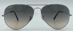 Occhiali da sole Ray Ban Aviator argento 3025 003/32 grigio lenti sfumate 62 mm nuovi - Foto 1 di 4