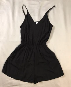 Pagliaccetto H&M diviso donna 4 nero scollo a V viscosa cinturino regolabile - Foto 1 di 12