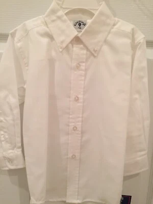 NUEVO CON ETIQUETAS, niños kitestring oxford style blanco botón abajo talla 4 Foto 1 de 3