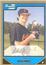2007 Bowman Prospects Gold #BP30 David Haehnel - NM-MT
