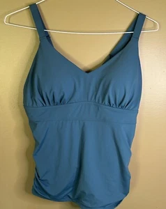 Knix V-Ausschnitt Tankini Oberteil Tidewater Farbe Neu Mit Etikett. Xxl Größe abnehmbare Cups - Bild 1 von 9